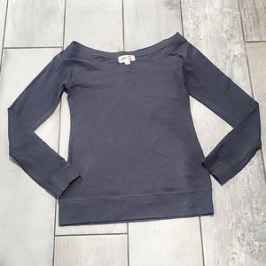 Love Me Grey off the shoulder long sleeve shirt size large
